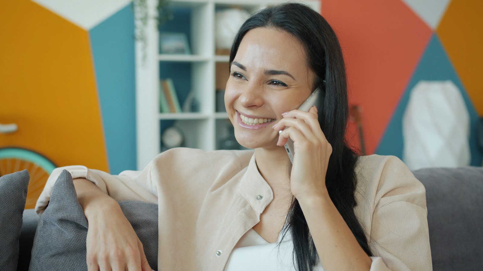 Someone handling a call in insurance